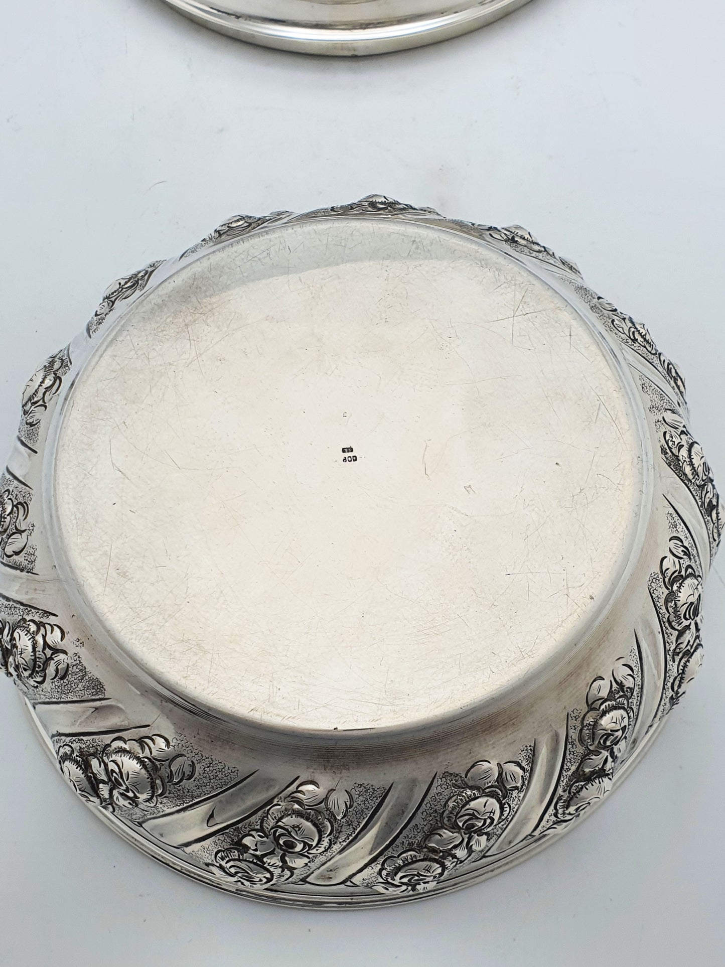 Stunning Large Continental Silver Bowl & Cover with Gilt Interior - circa 1900