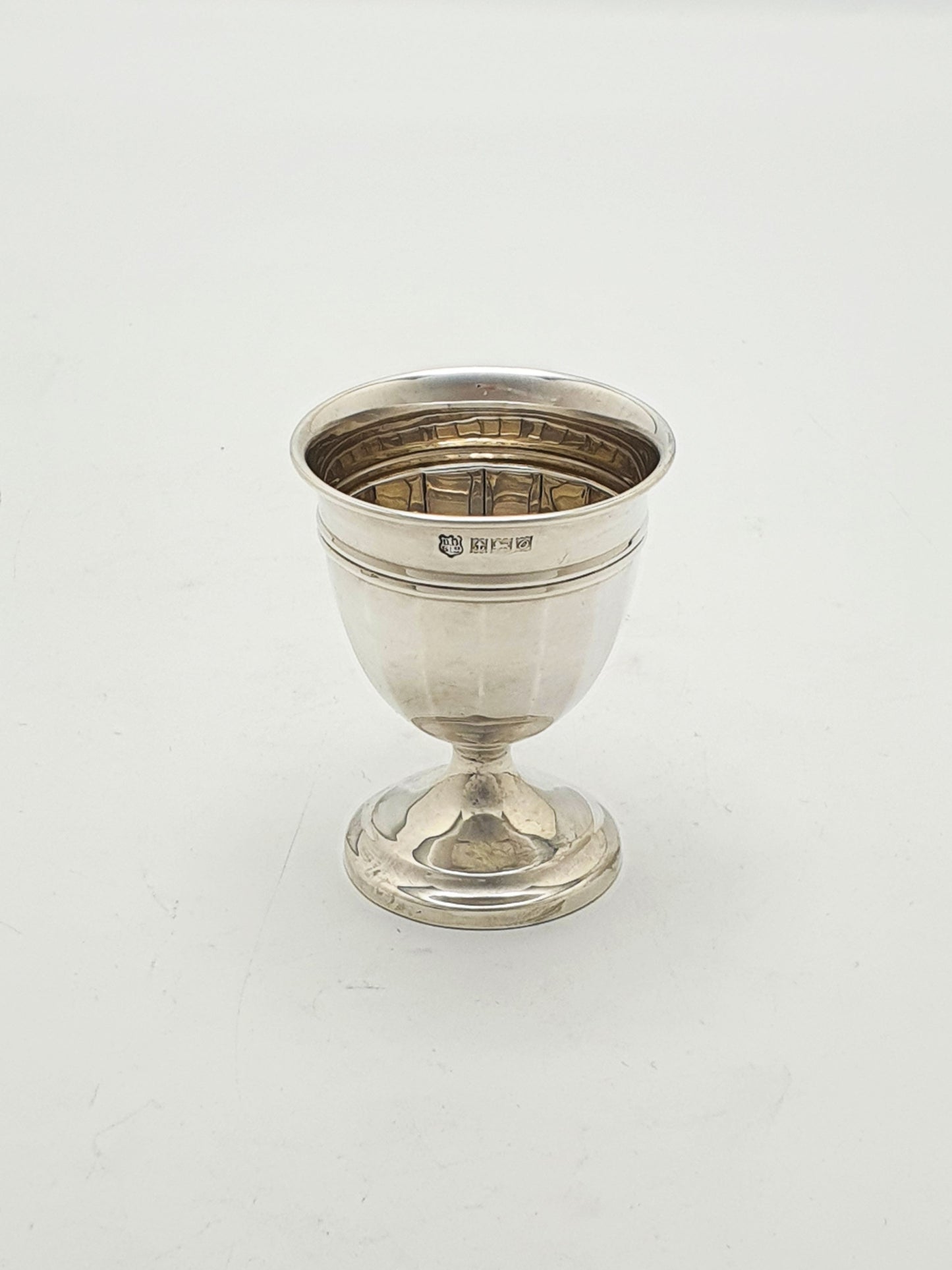 Vintage Sterling Silver Egg Cup & Spoon Set in Fitted Case - 1963