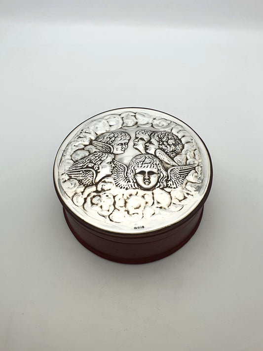 Wonderful Vintage Sterling Silver and Leather Jewellery Box – London, 1990