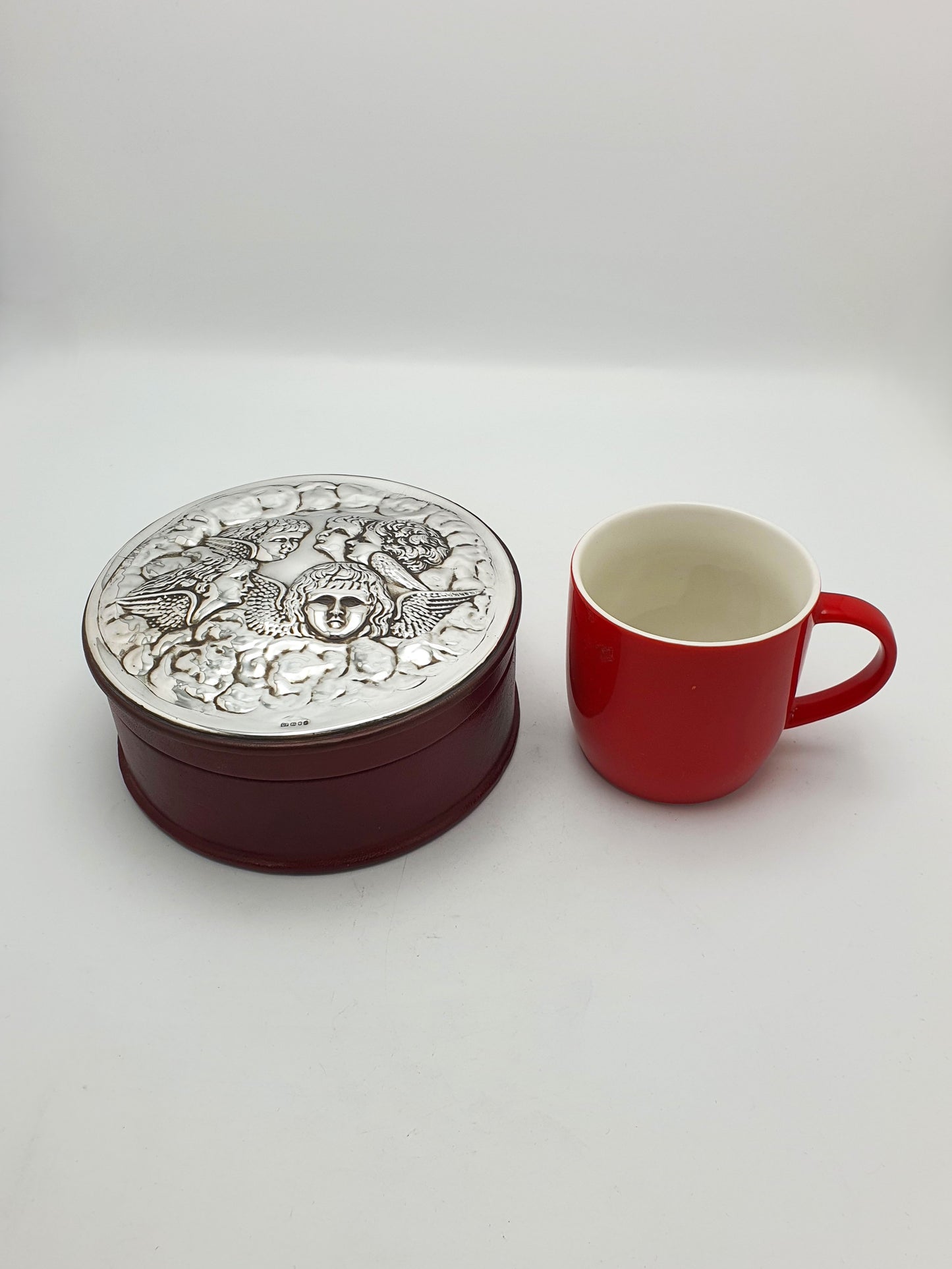 Wonderful Vintage Sterling Silver and Leather Jewellery Box – London, 1990