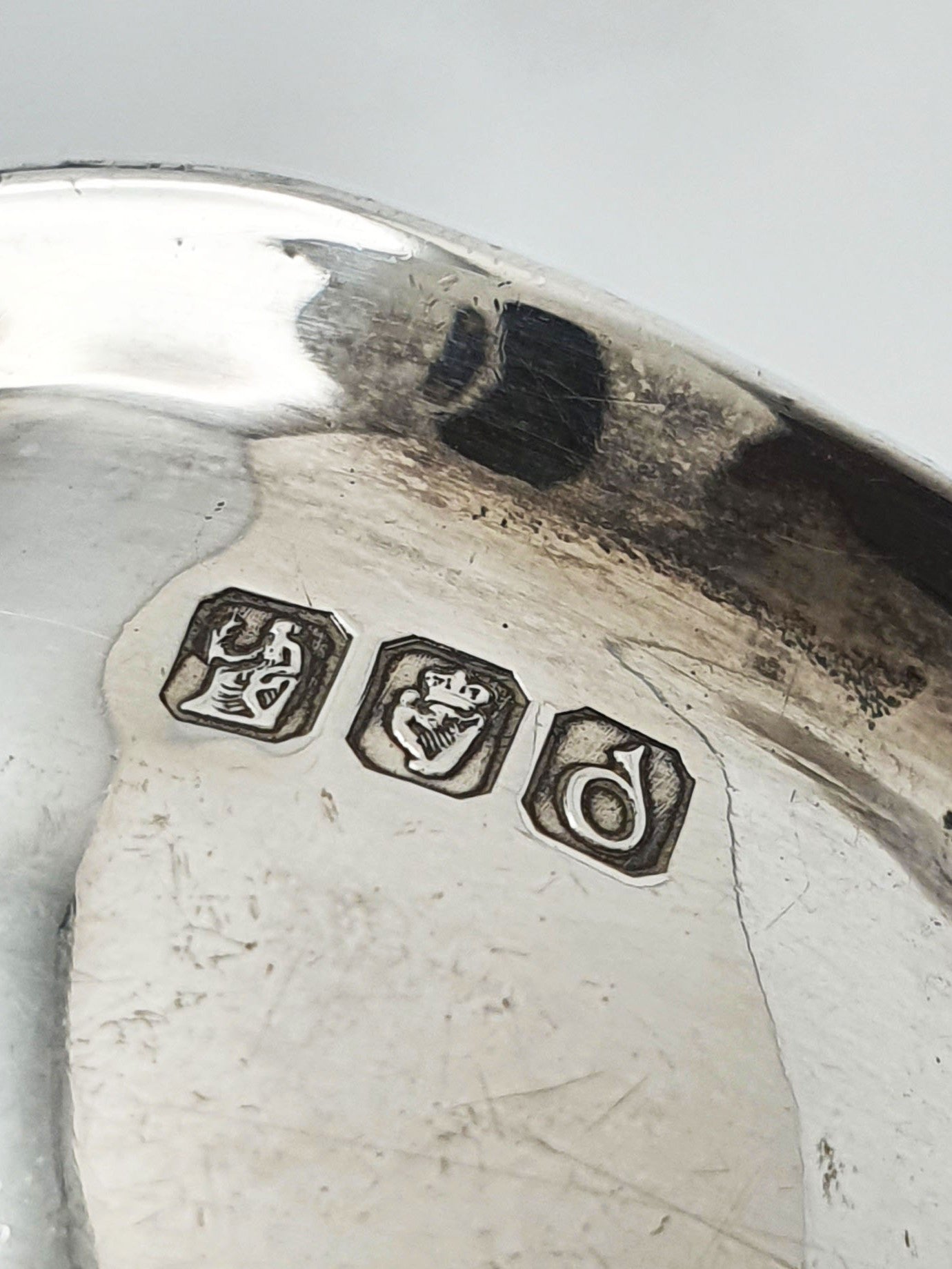 Vintage Irish Sterling Silver Punch Ladle with Ebony Handle - 1971