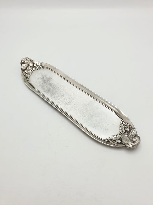 Lovely WMF Art Nouveau Pewter Dog Head Serving Tray – circa 1900