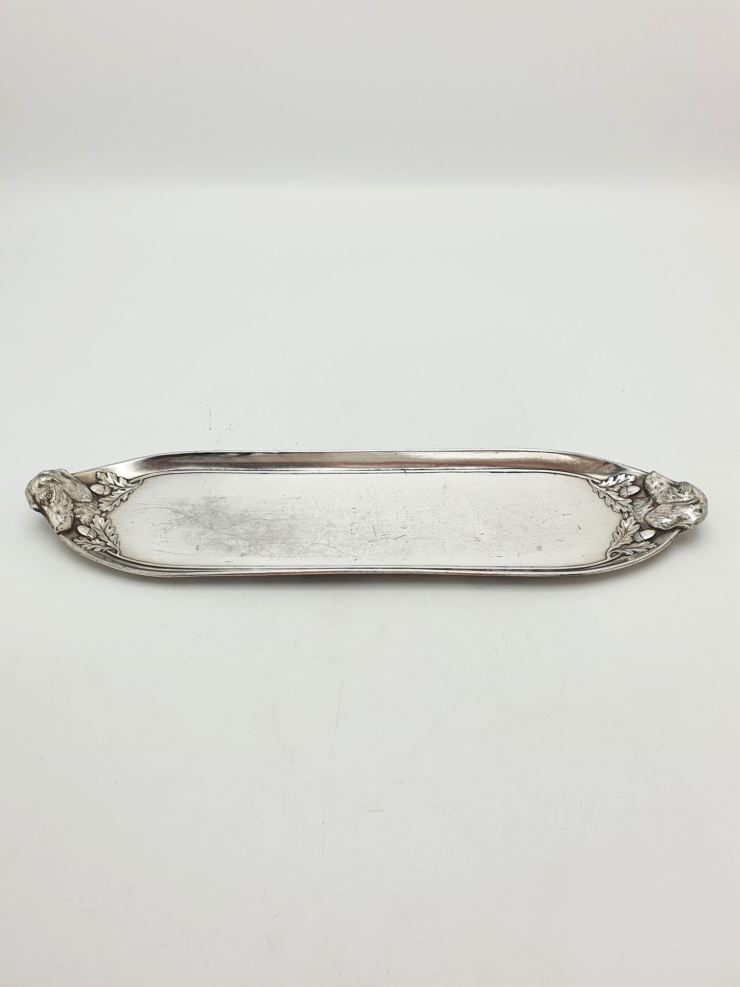 Lovely WMF Art Nouveau Pewter Dog Head Serving Tray – circa 1900