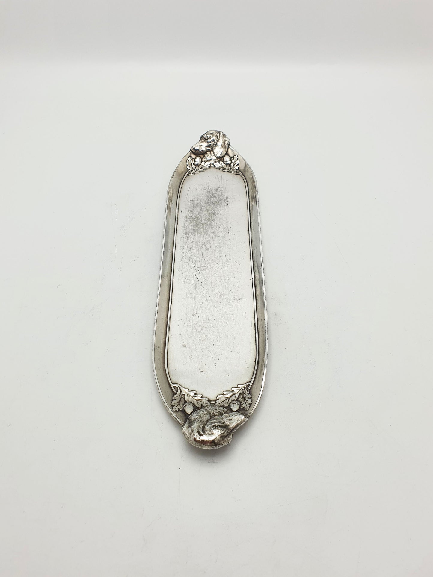 Lovely WMF Art Nouveau Pewter Dog Head Serving Tray – circa 1900