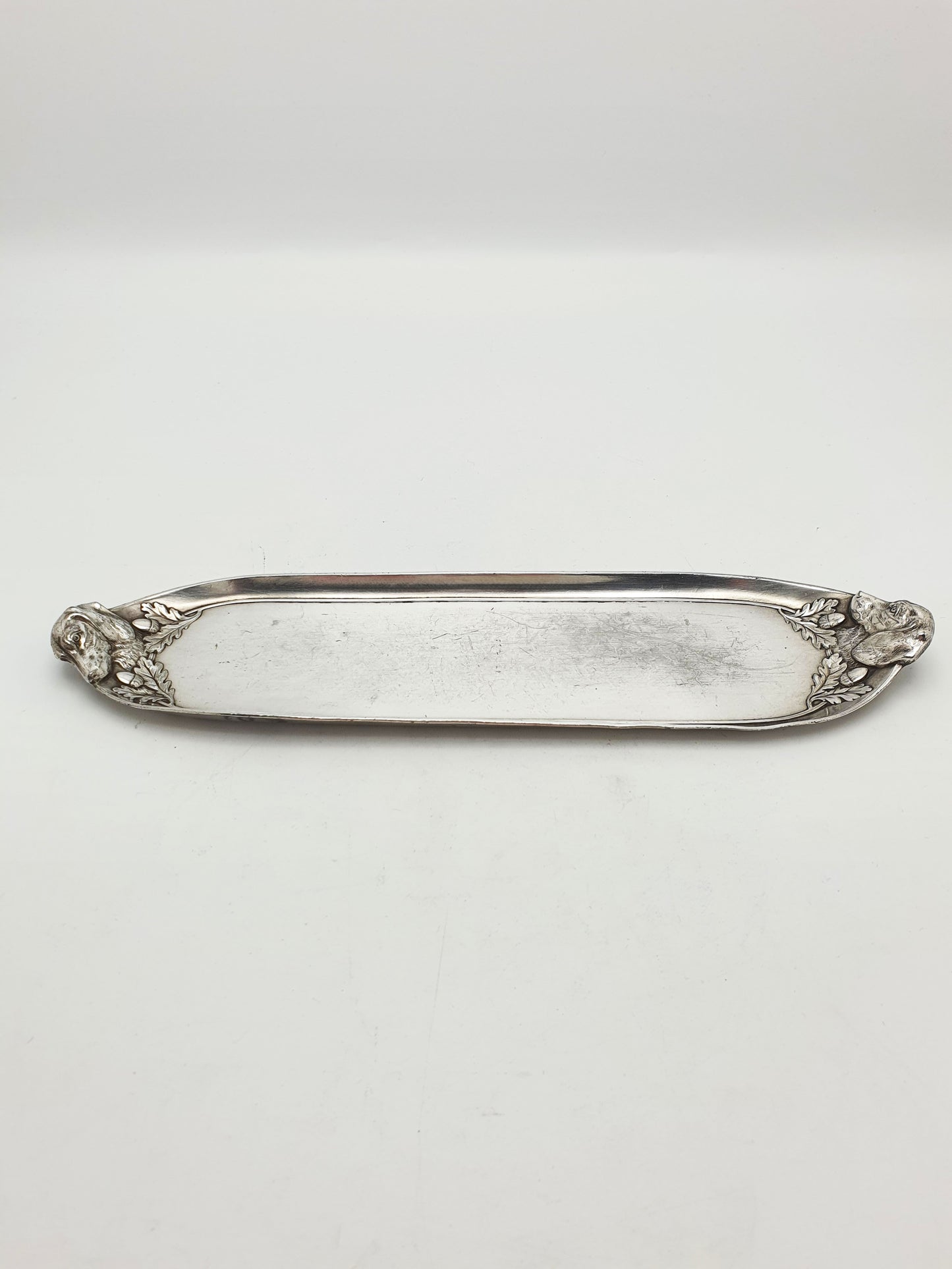 Lovely WMF Art Nouveau Pewter Dog Head Serving Tray – circa 1900
