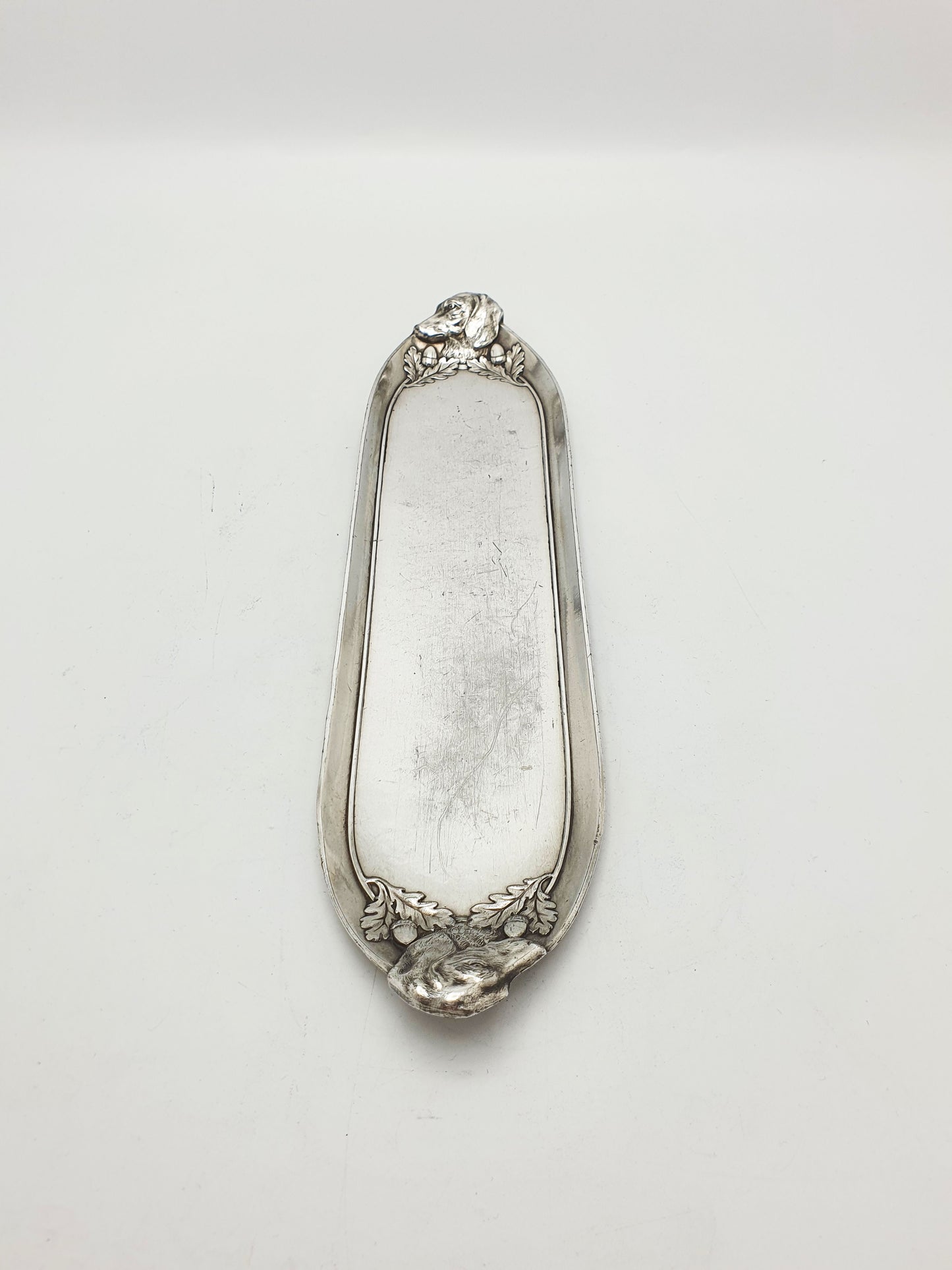 Lovely WMF Art Nouveau Pewter Dog Head Serving Tray – circa 1900
