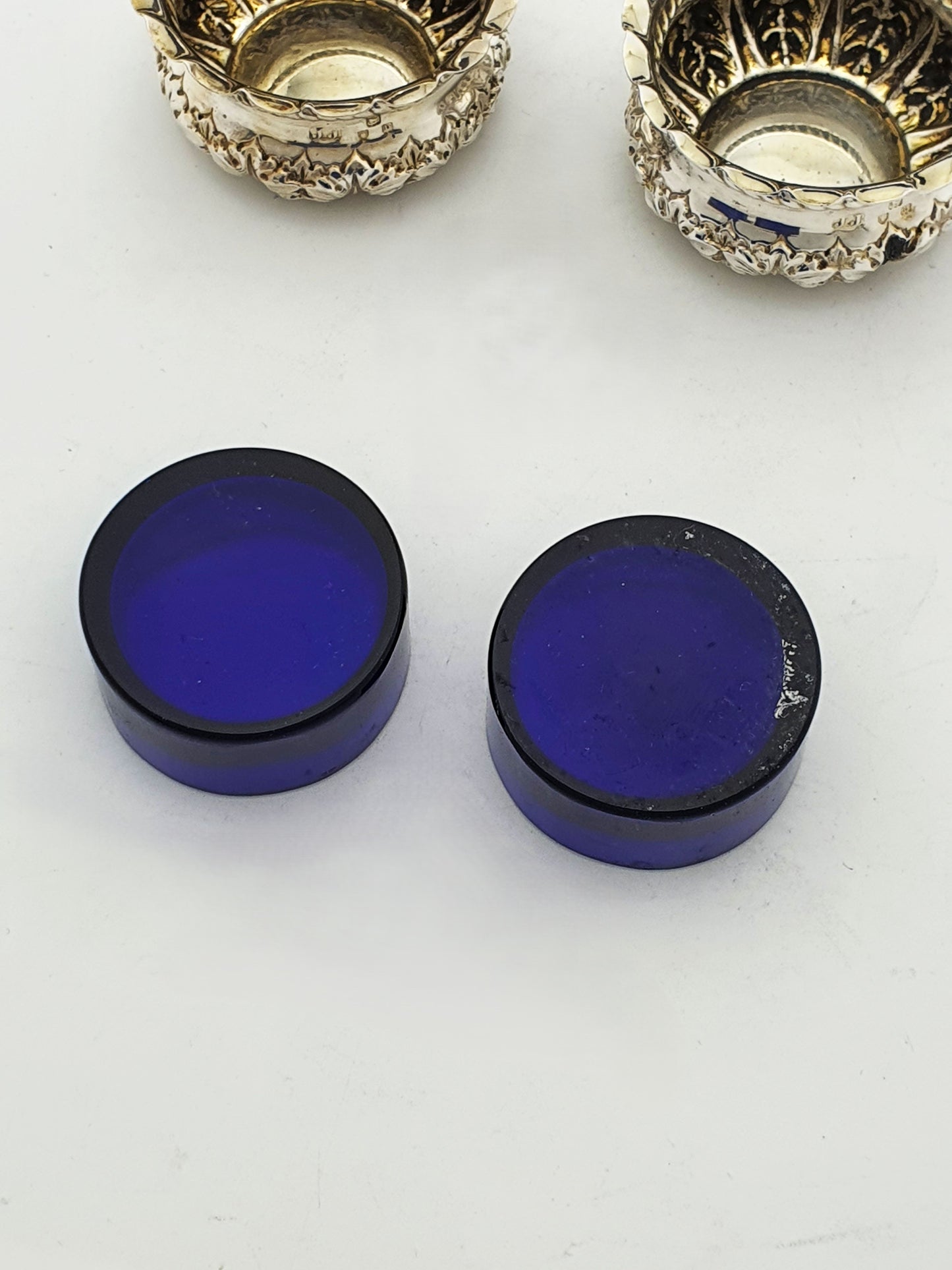 Good Antique Sterling Silver Salt Set – London, 1897