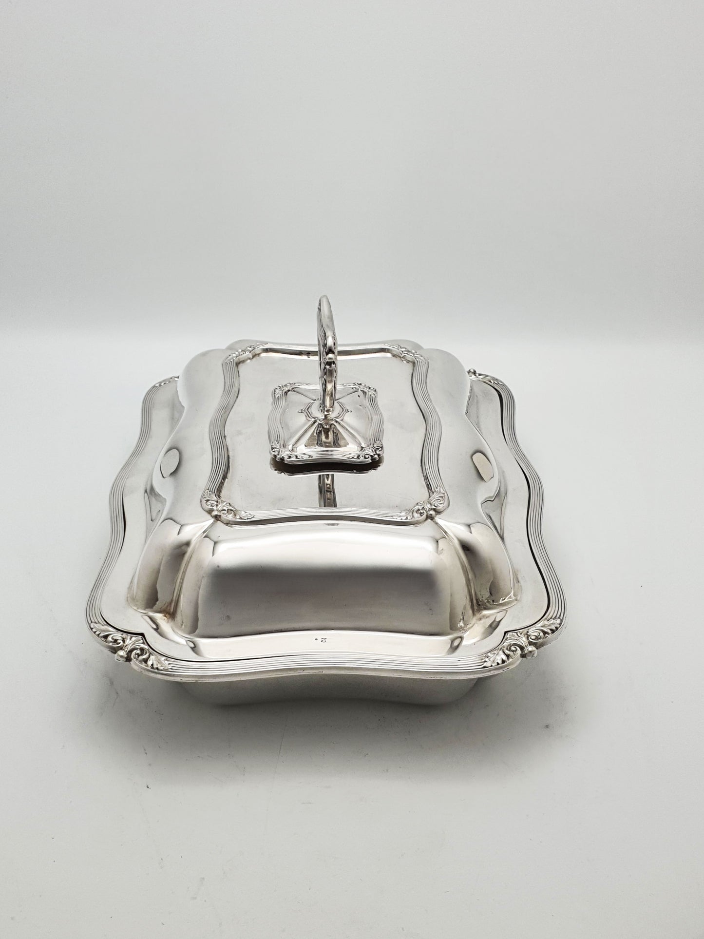 Pair of Fabulous Antique Edwardian Entrée Dishes with Rococo Borders – circa 1905