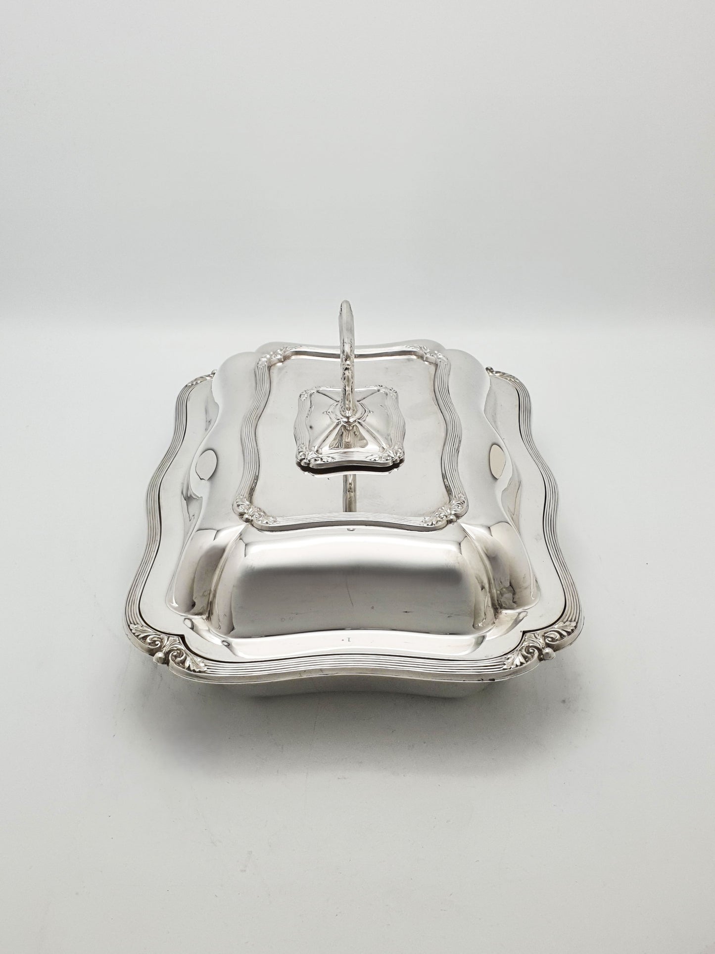 Pair of Fabulous Antique Edwardian Entrée Dishes with Rococo Borders – circa 1905