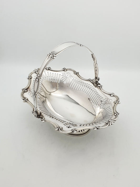 Elkington George V Silver Plated Swing-Handle Fruit/ Cake Basket - 1912