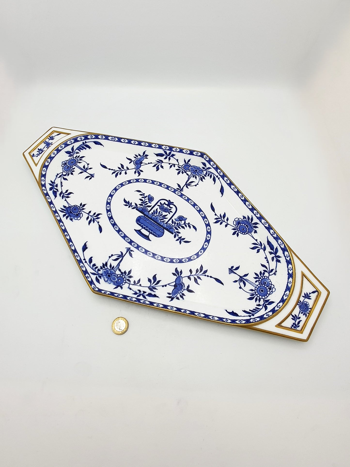 Fabulous Minton Blue and White China Tray – circa 1880