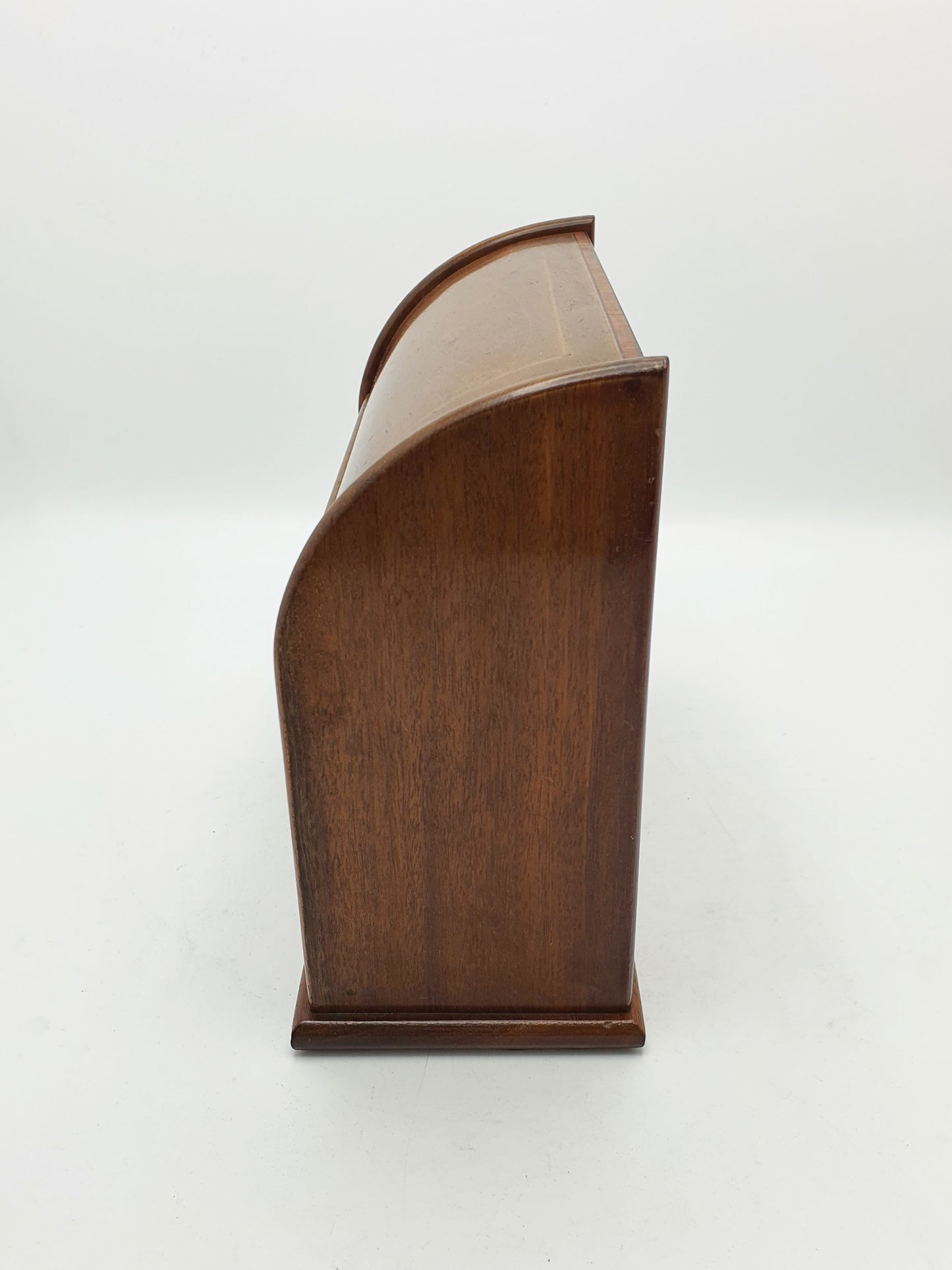 Nice Antique Edwardian Mahogany Hinged-Lid Desk Tidy with Inlaid Detail – circa 1905