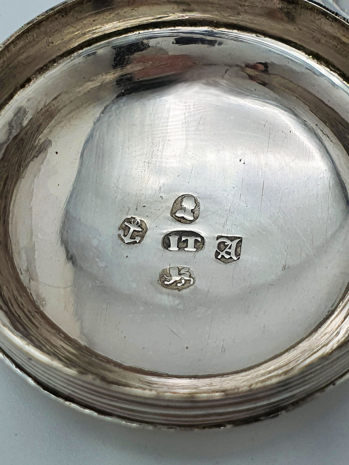 Antique Georgian Sterling Silver Lidded Cut Glass Trinket Jar - 1824