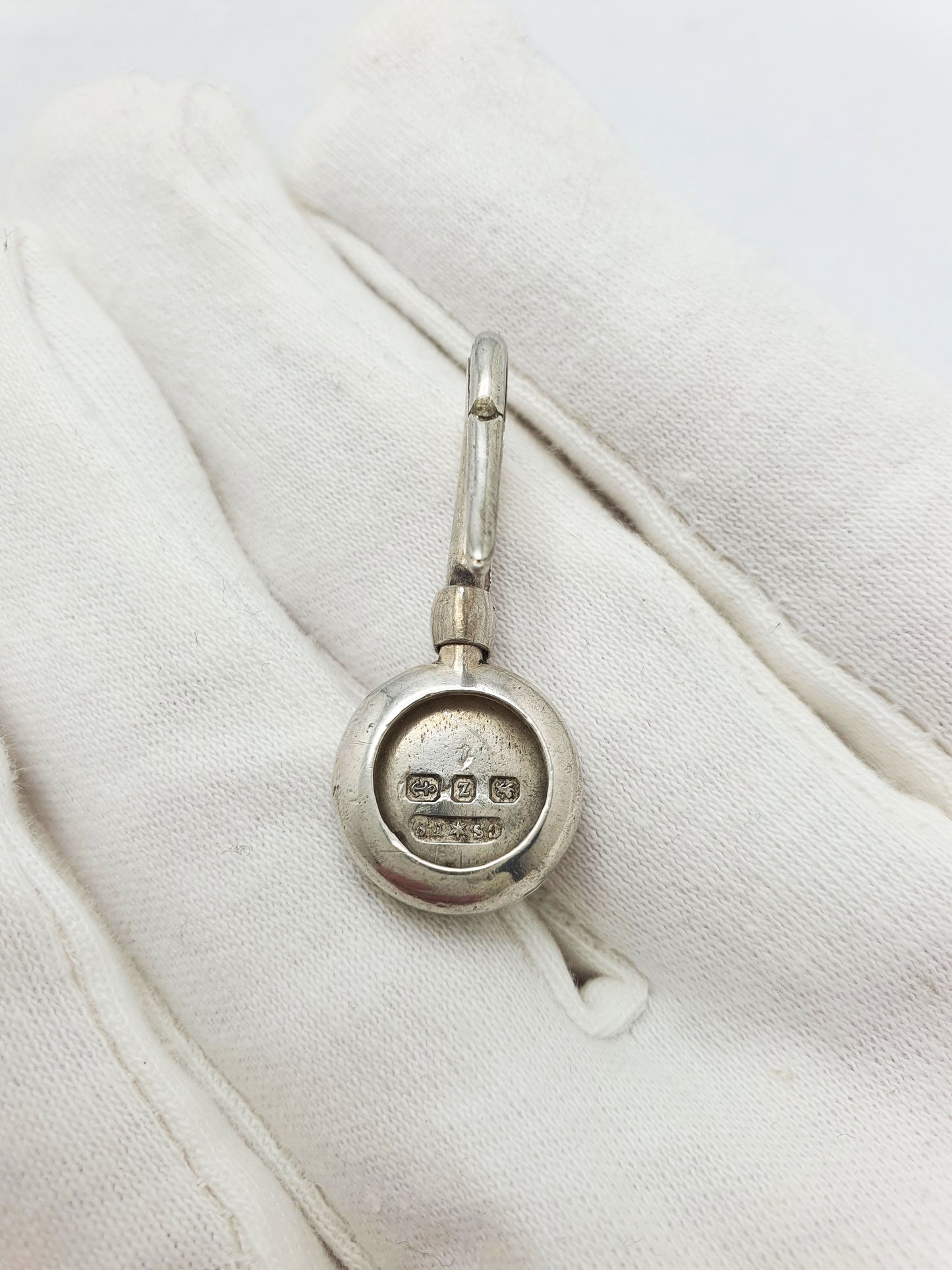 Splendid Antique Victorian Sterling Silver Engraved Napkin Holder Clip - 1899