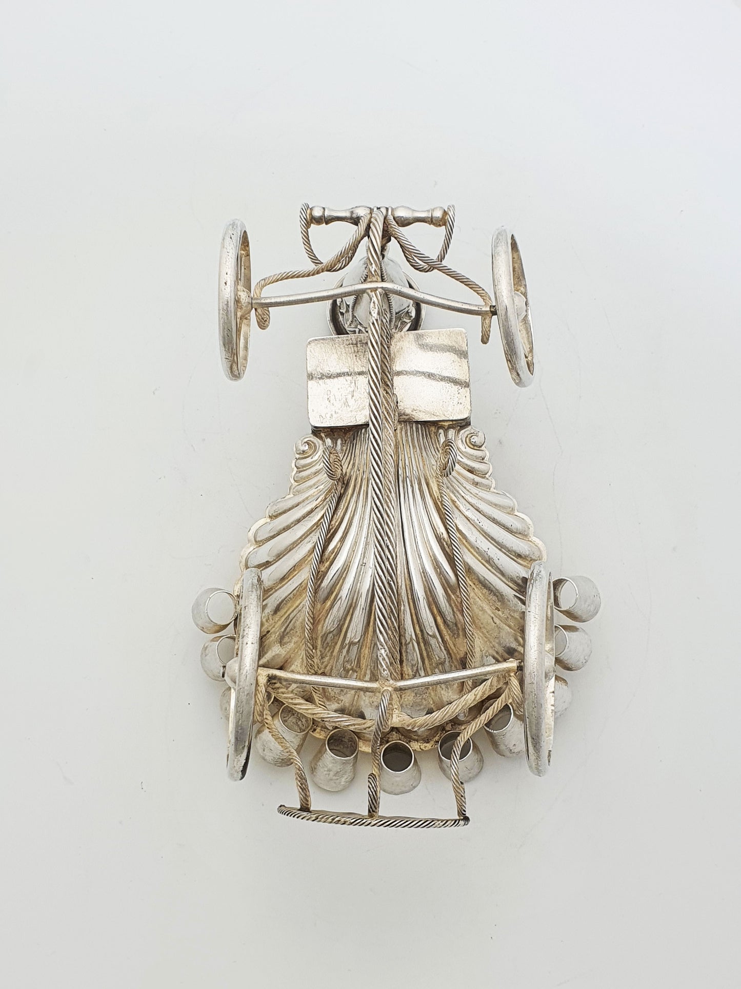 Unusual Antique Victorian Cigar Trolley With Gilt Shell Ashtray – circa 1860
