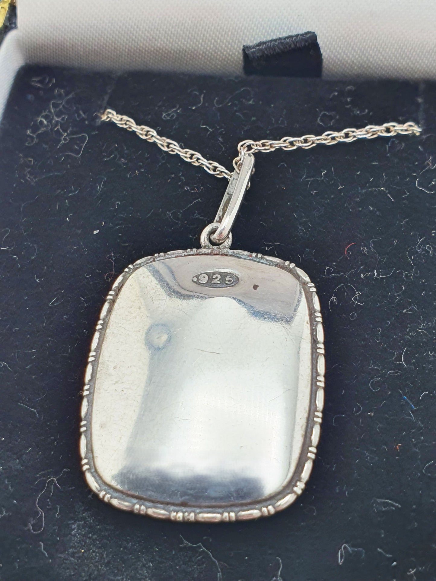 Antique Sterling Silver Butterfly Wing Pendant on Chain – circa 1920
