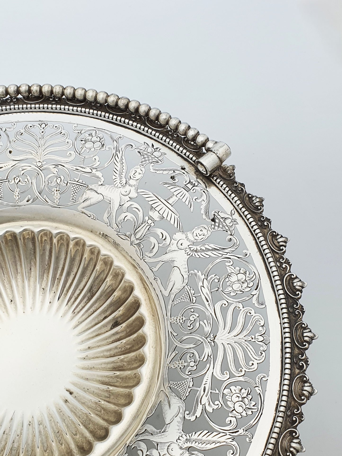 Ornate Grand Tour Silver Plated Fruit basket – circa 1880