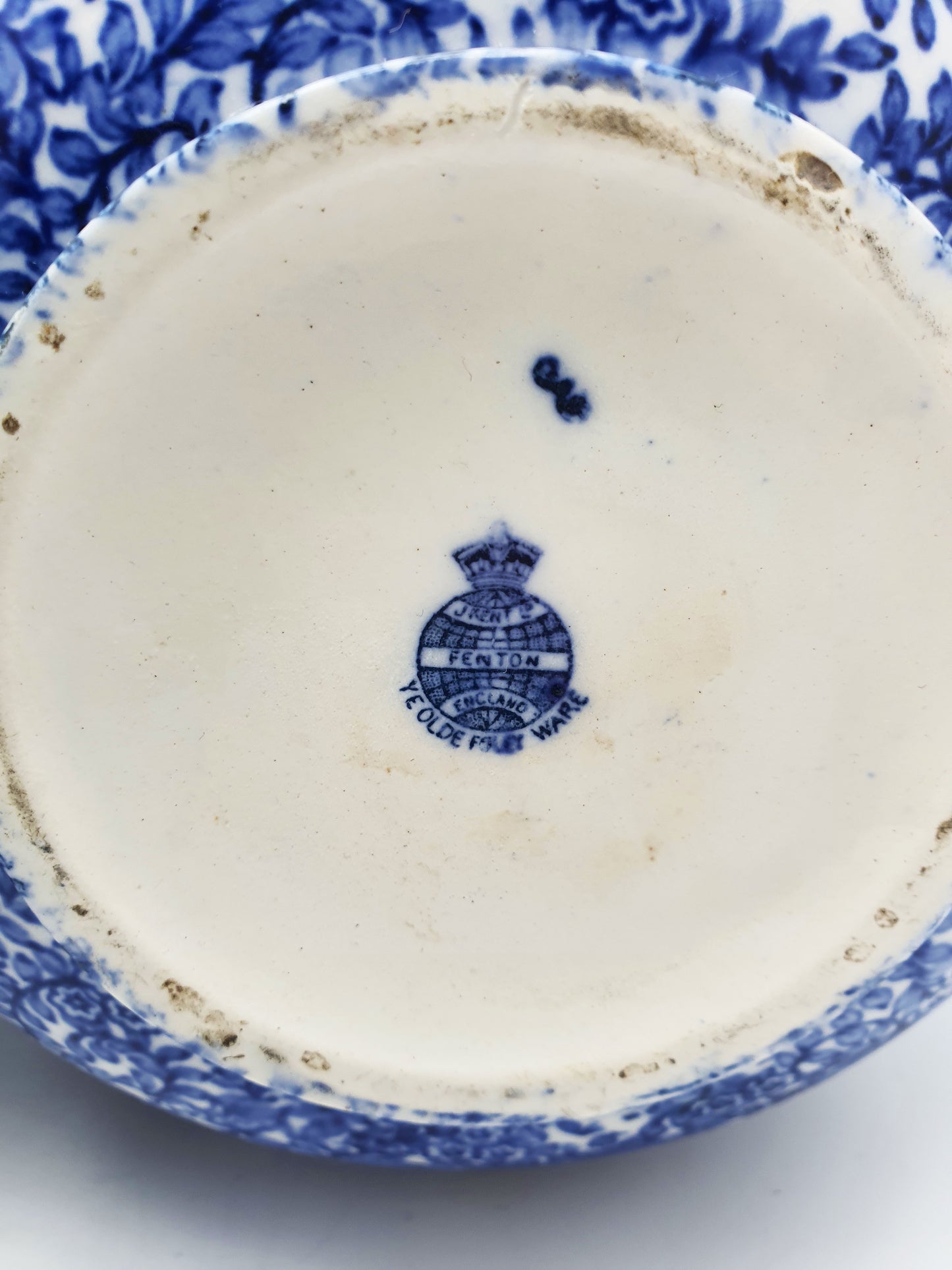 Lovely Large Pair of J. Kent Fenton Blue & White Transferware Vase – circa 1920