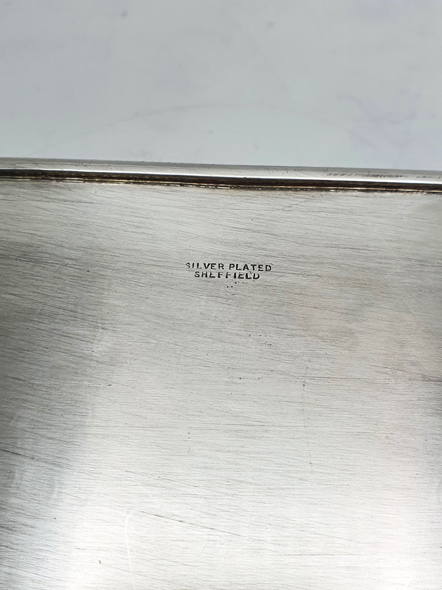 Vintage Silver Plated Oblong Drinks Tray With Engraved Scrollwork – circa 1960