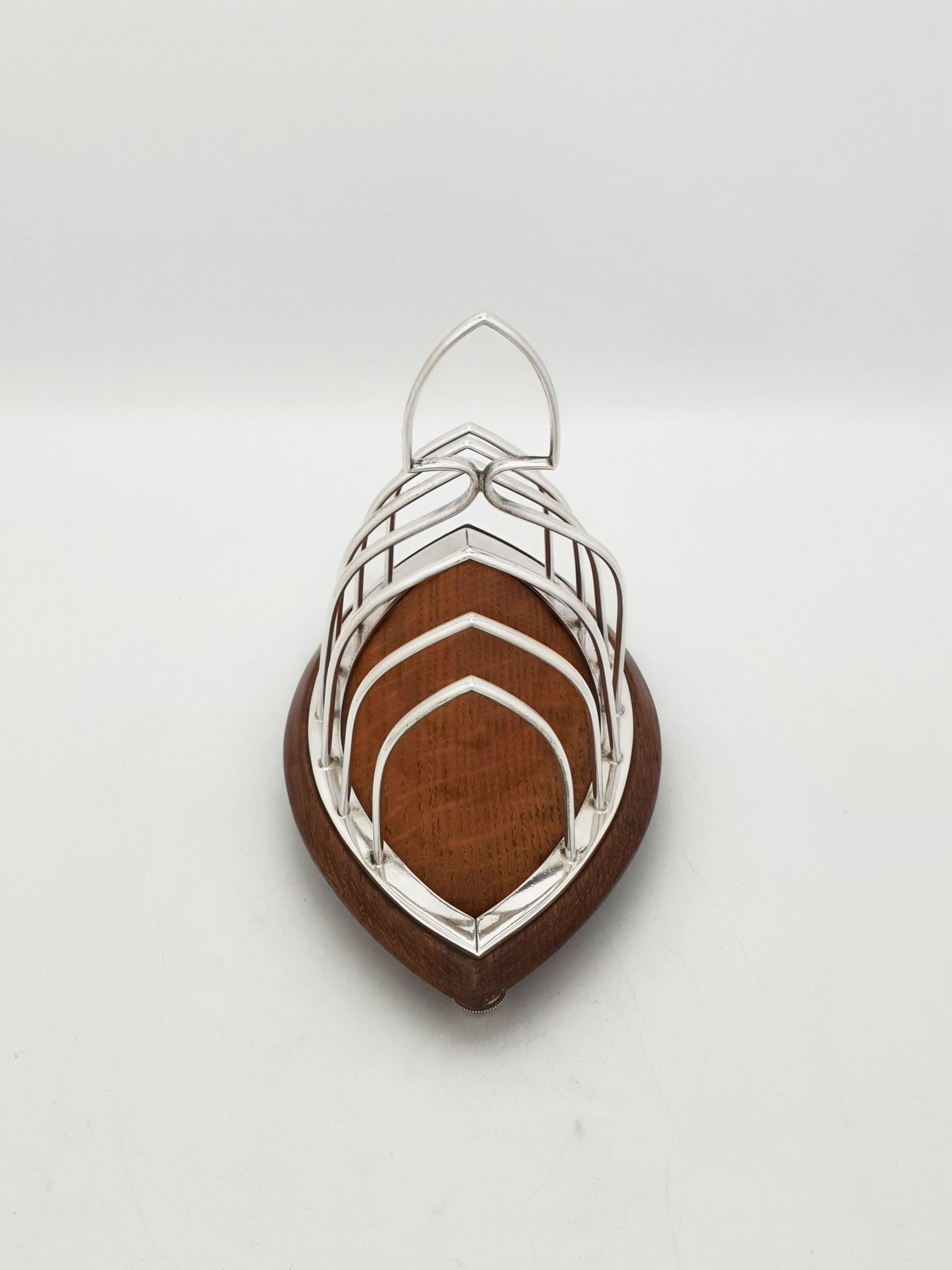 Lovely Antique Edwardian Silver Plated and Oak Toast Rack – circa  1905