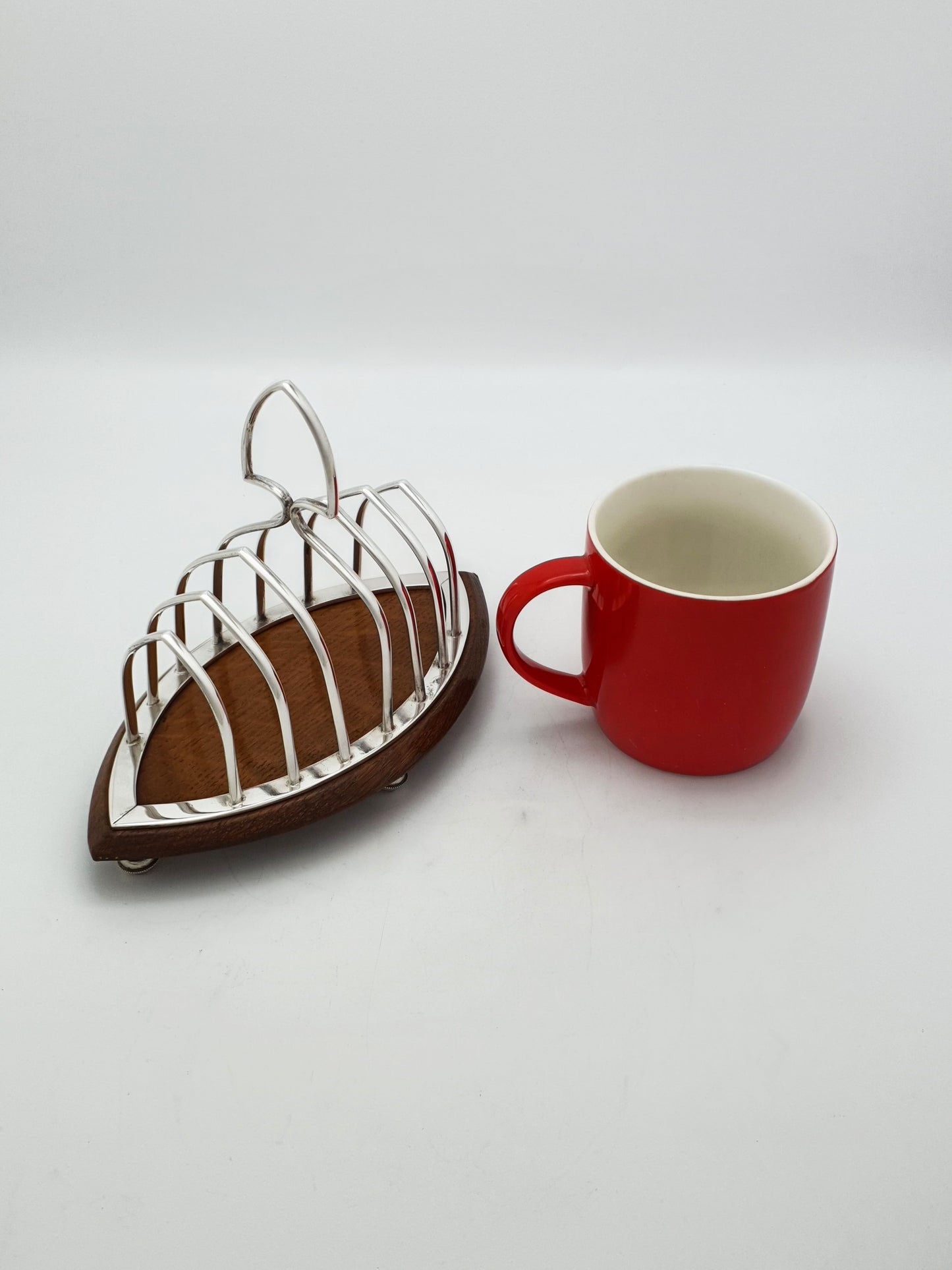 Lovely Antique Edwardian Silver Plated and Oak Toast Rack – circa  1905