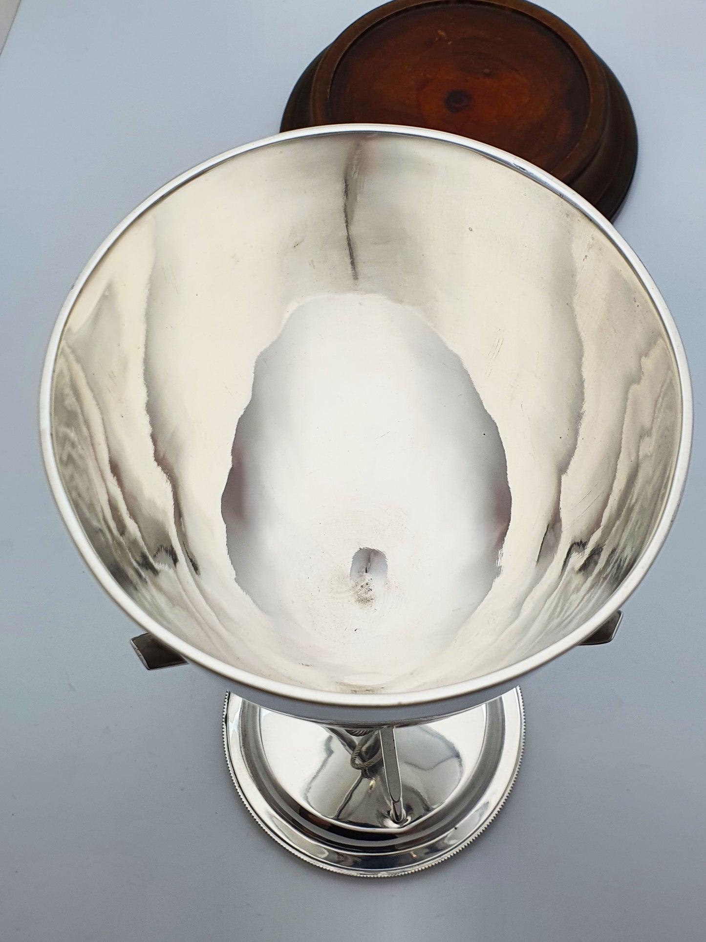 Antique Edwardian Silver Plated Rowing Trophy Cup with Oar Decoration – circa 1905