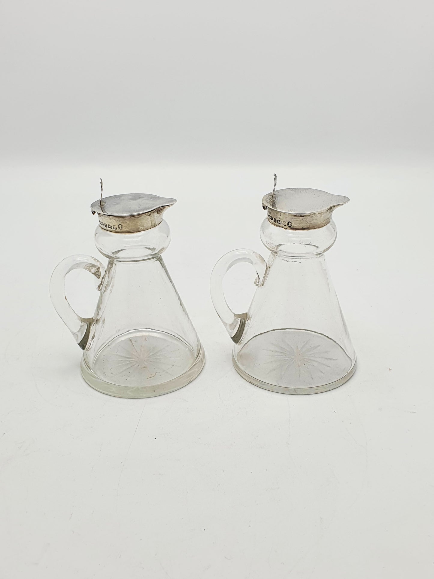 Pair of Sterling Silver Whiskey Noggins with George V Silver Jubilee Mark - 1935