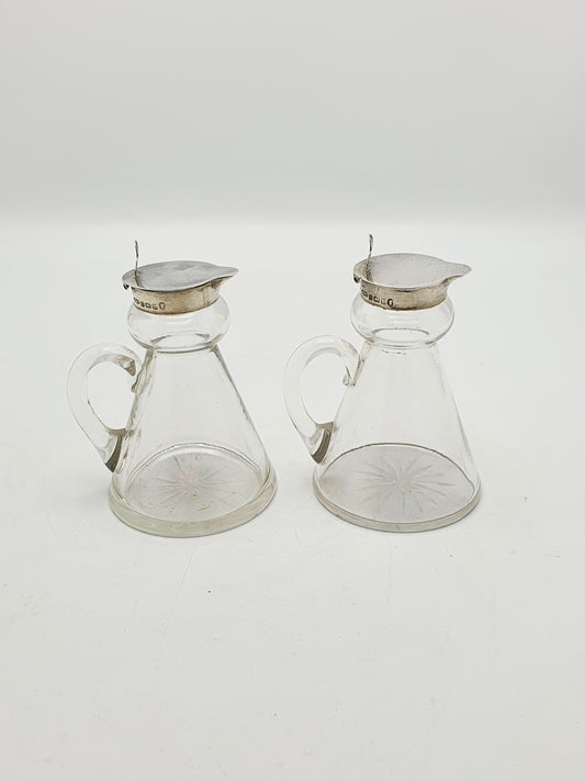 Pair of Sterling Silver Whiskey Noggins with George V Silver Jubilee Mark - 1935