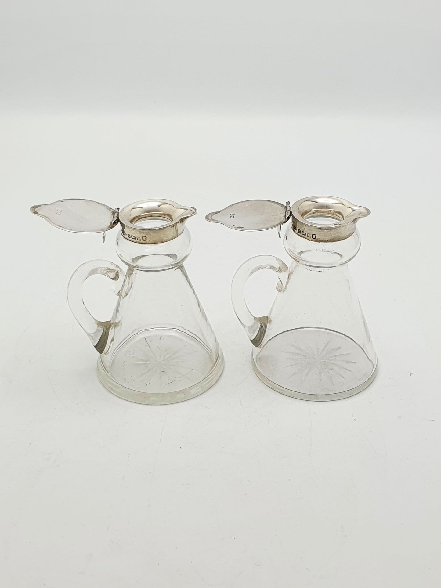 Pair of Sterling Silver Whiskey Noggins with George V Silver Jubilee Mark - 1935