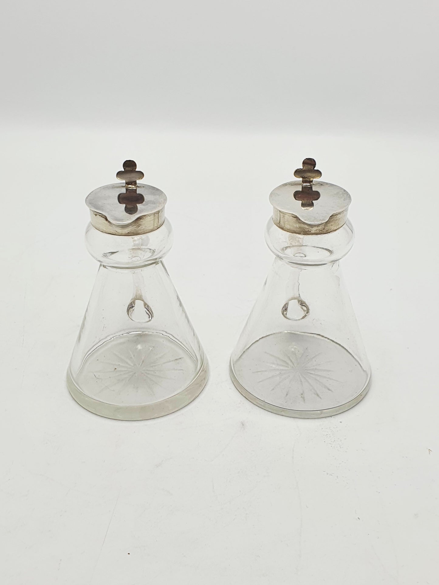 Pair of Sterling Silver Whiskey Noggins with George V Silver Jubilee Mark - 1935
