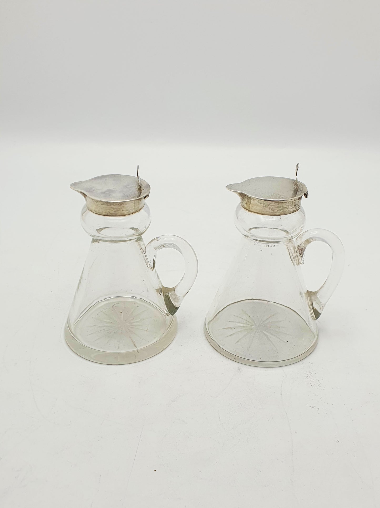 Pair of Sterling Silver Whiskey Noggins with George V Silver Jubilee Mark - 1935
