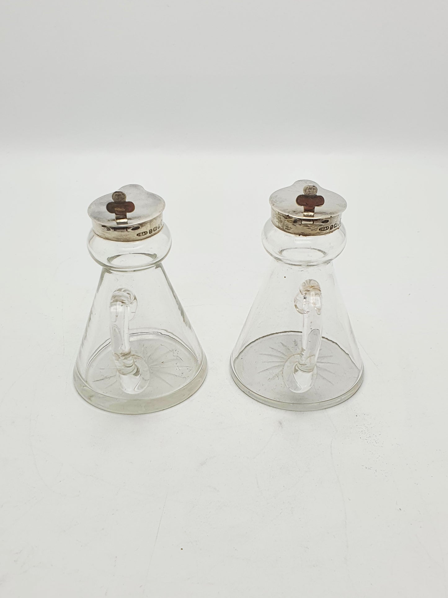 Pair of Sterling Silver Whiskey Noggins with George V Silver Jubilee Mark - 1935