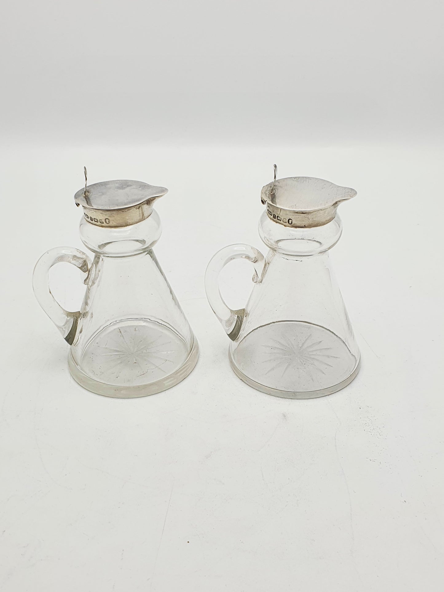 Pair of Sterling Silver Whiskey Noggins with George V Silver Jubilee Mark - 1935