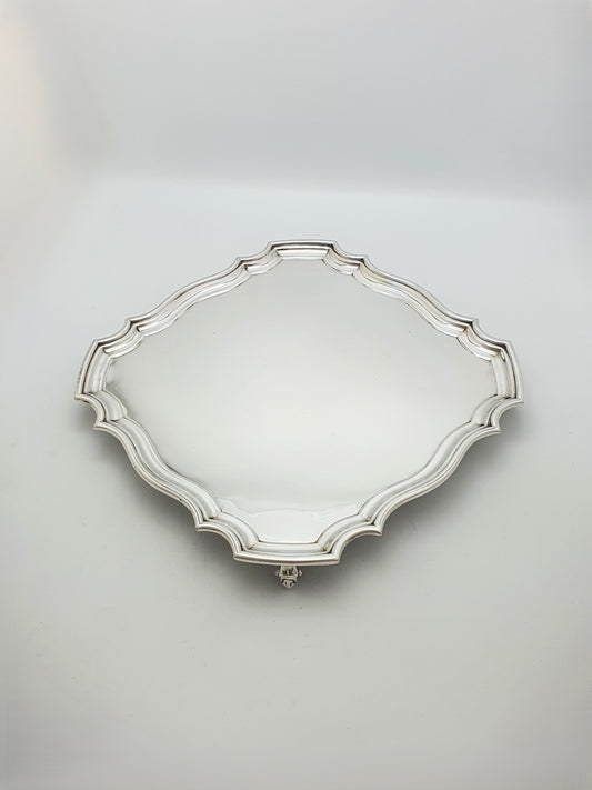 Nice Art Deco Silver-Plated Scalloped Salver/Tray – circa 1925
