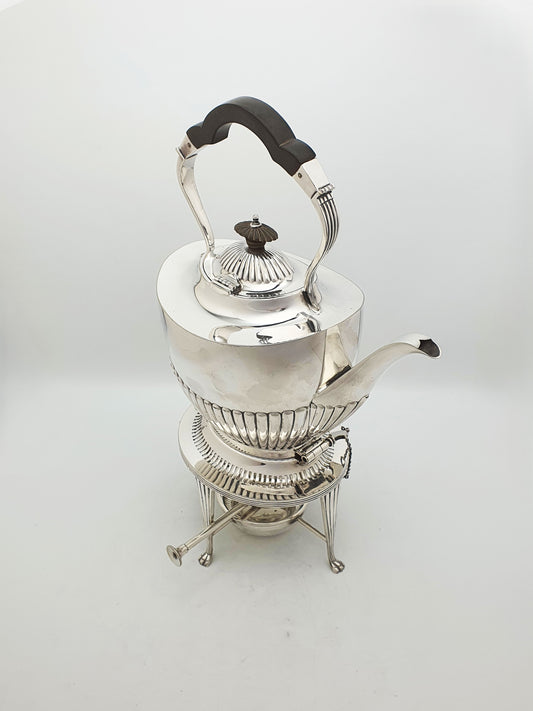 Lovely Antique Edwardian Spirit Kettle On Stand With Burner – circa 1905