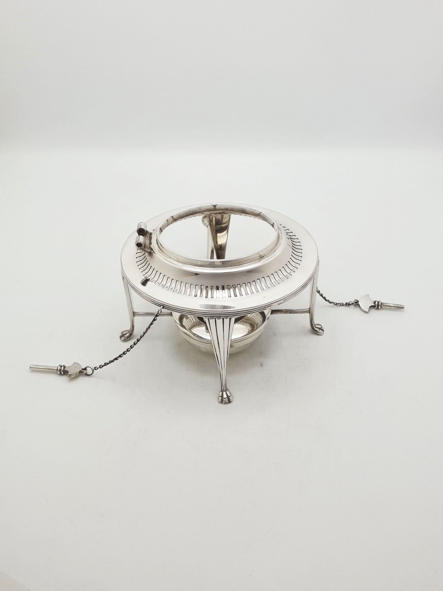 Lovely Antique Edwardian Spirit Kettle On Stand With Burner – circa 1905