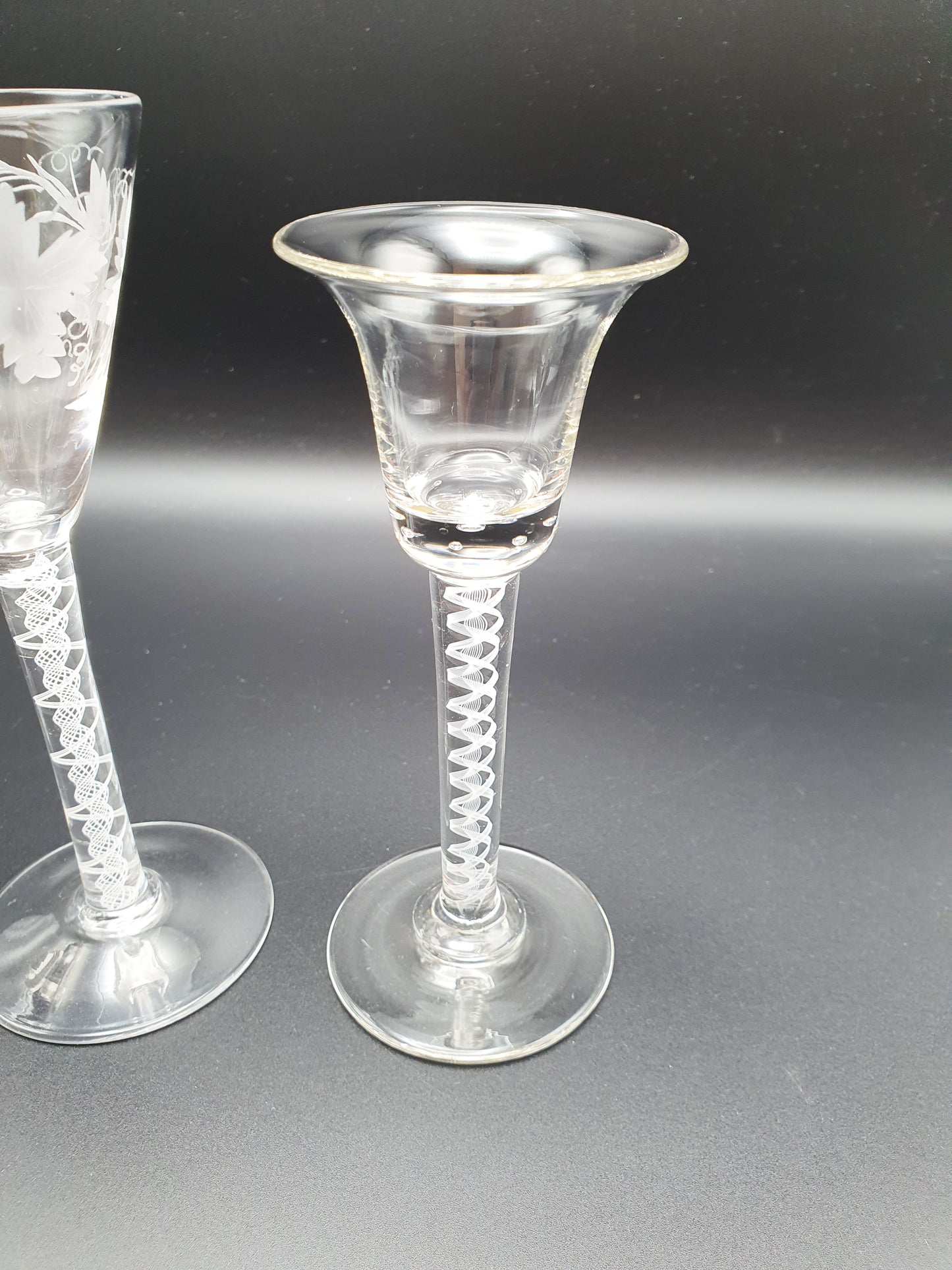 Lovely Set of Three Individual Vintage 18th Century Style Glasses – circa 1960