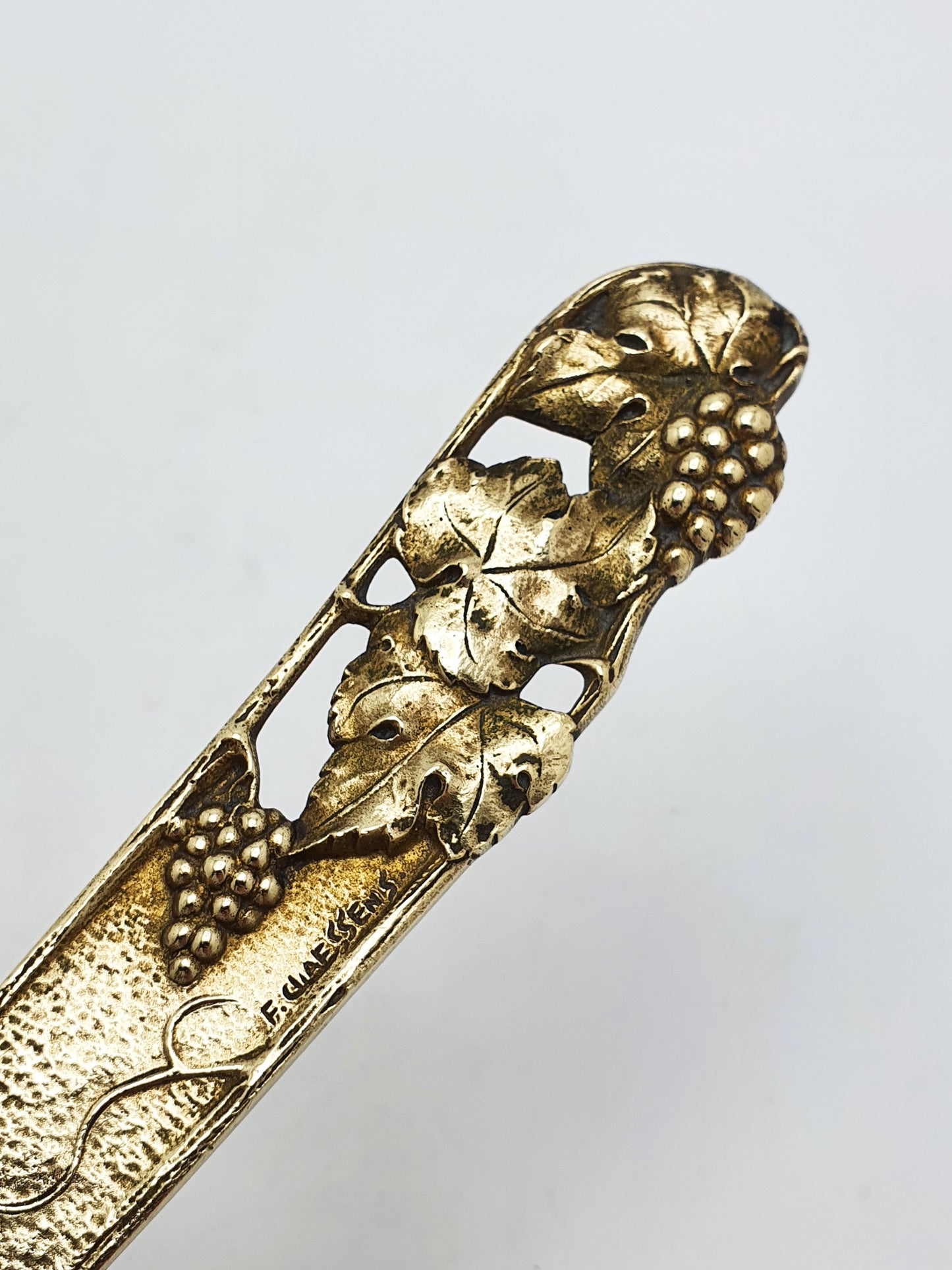 Art Nouveau French Brass Letter Opener By F Claessens – circa 1900