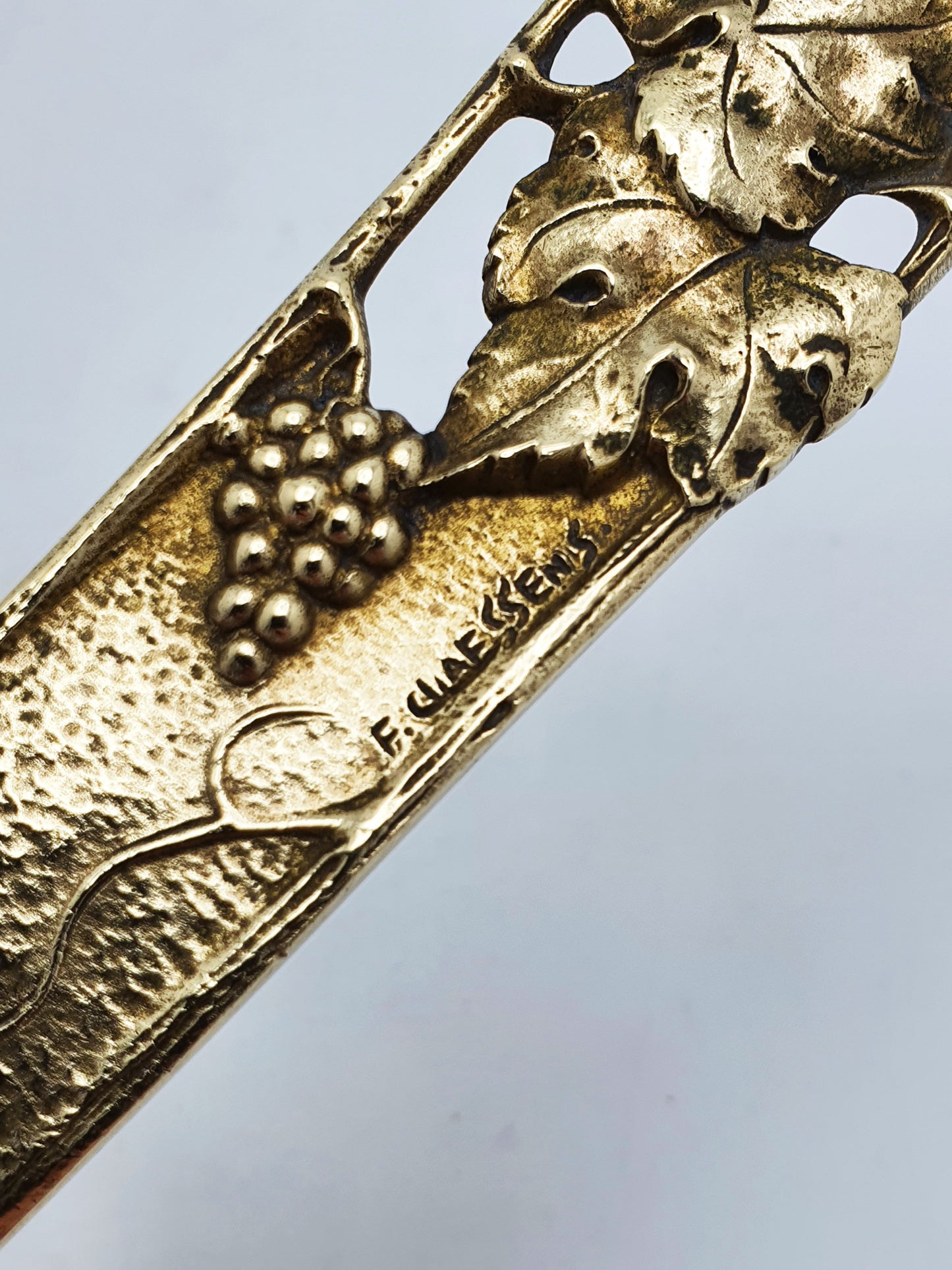 Art Nouveau French Brass Letter Opener By F Claessens – circa 1900