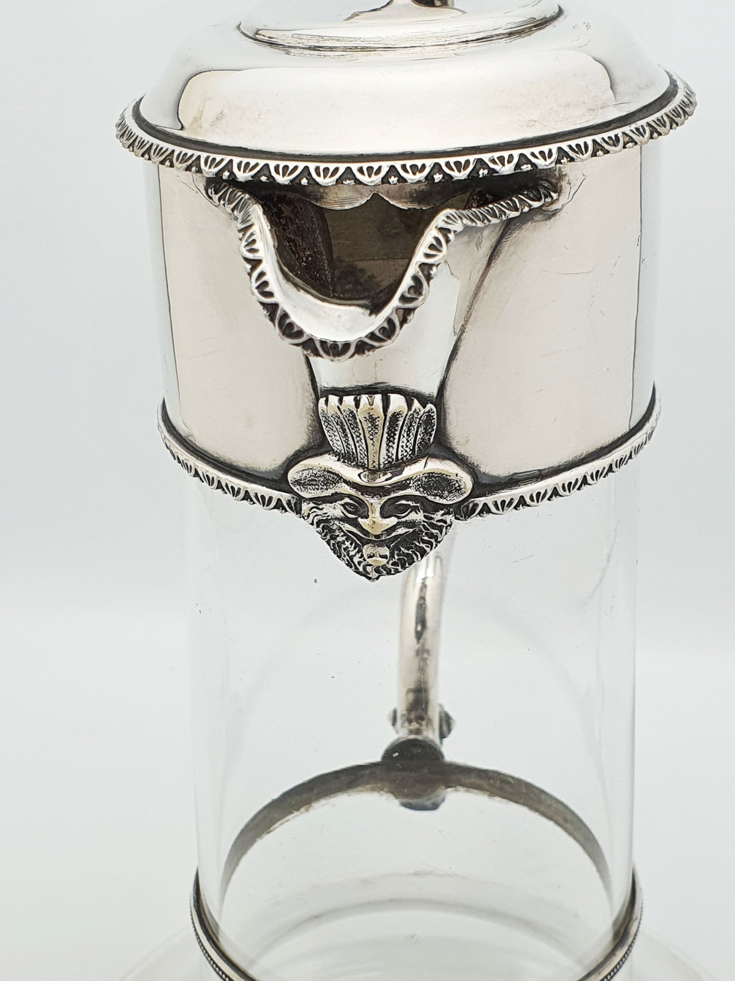 Fabulous Antique Victorian Silver Plated Claret Jug With Lion Finial – circa 1880