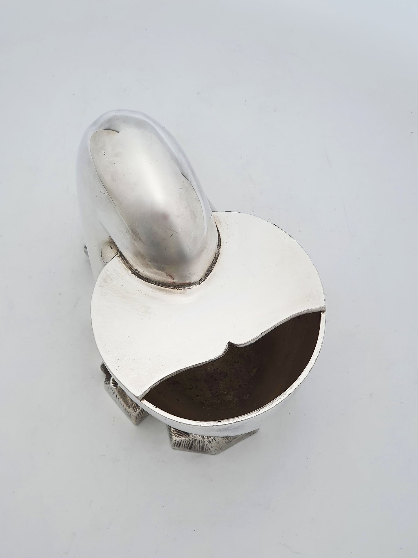 Antique Victorian Silver Plated Nautilus Shell Spoon Warmer - circa 1890