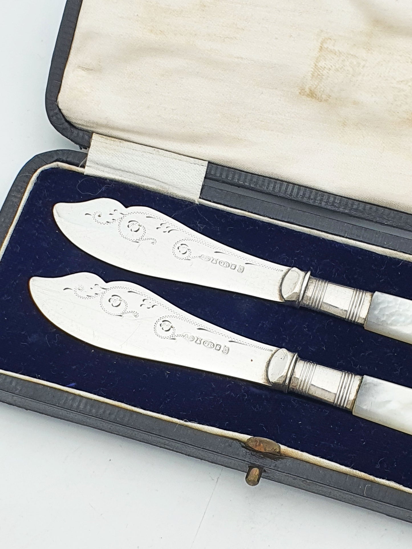 Pretty Pair of Antique Butter Spreaders with Mother-of-Pearl Handles – circa 1900