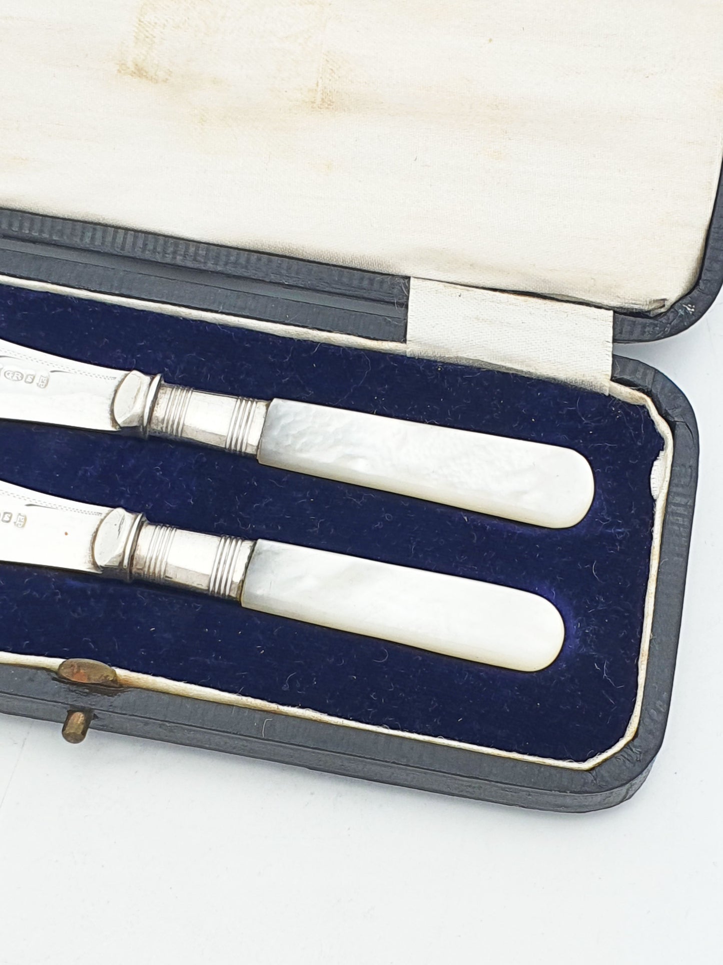 Pretty Pair of Antique Butter Spreaders with Mother-of-Pearl Handles – circa 1900