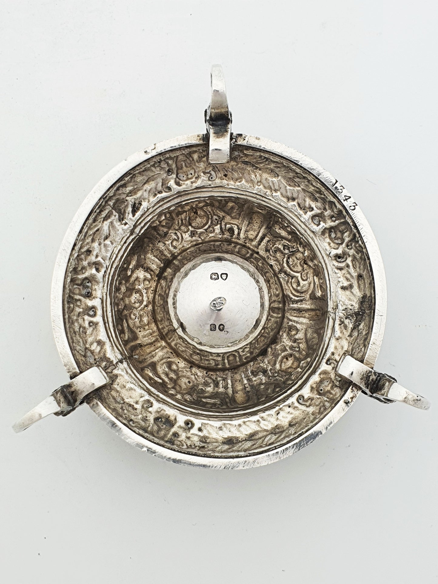 Striking Pair of Antique Victorian Sterling Silver Salt Cellars – London, 1870