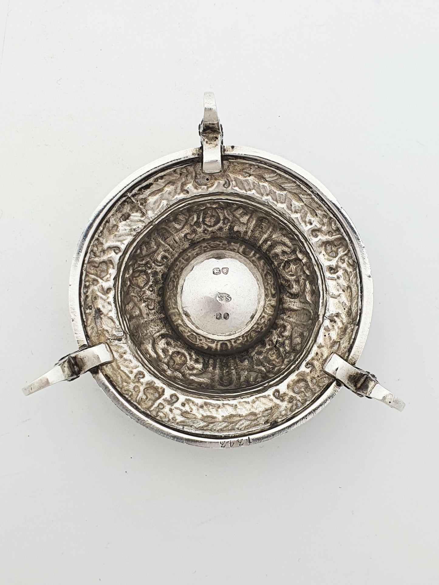 Striking Pair of Antique Victorian Sterling Silver Salt Cellars – London, 1870
