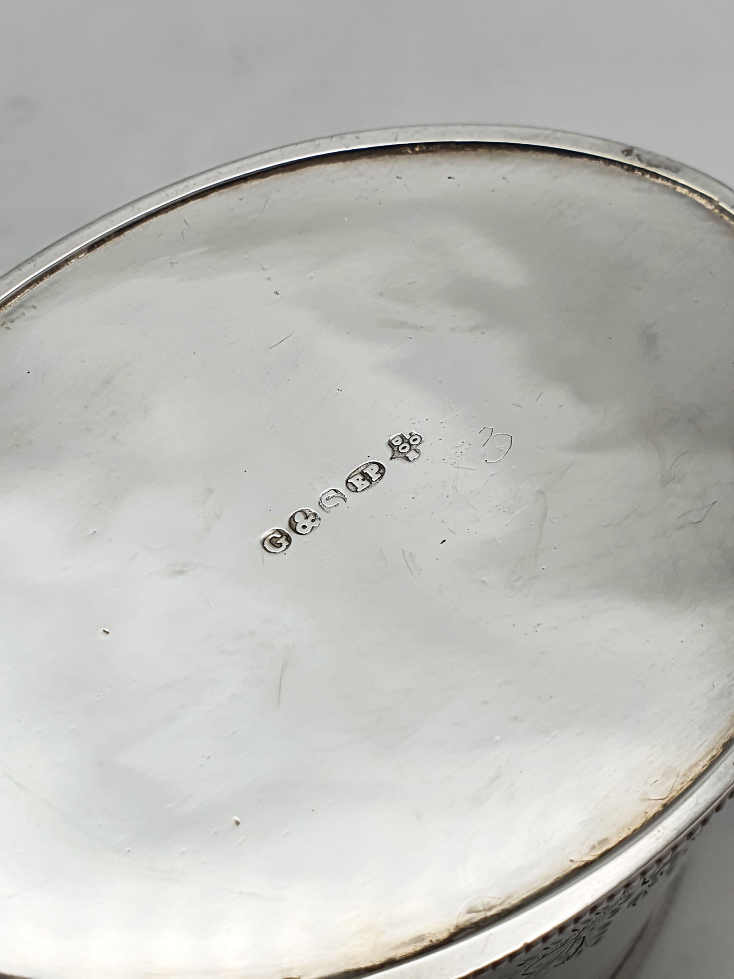 Antique Edwardian Silver Plated Engraved Tea Caddy With Shell Spoon – circa 1905