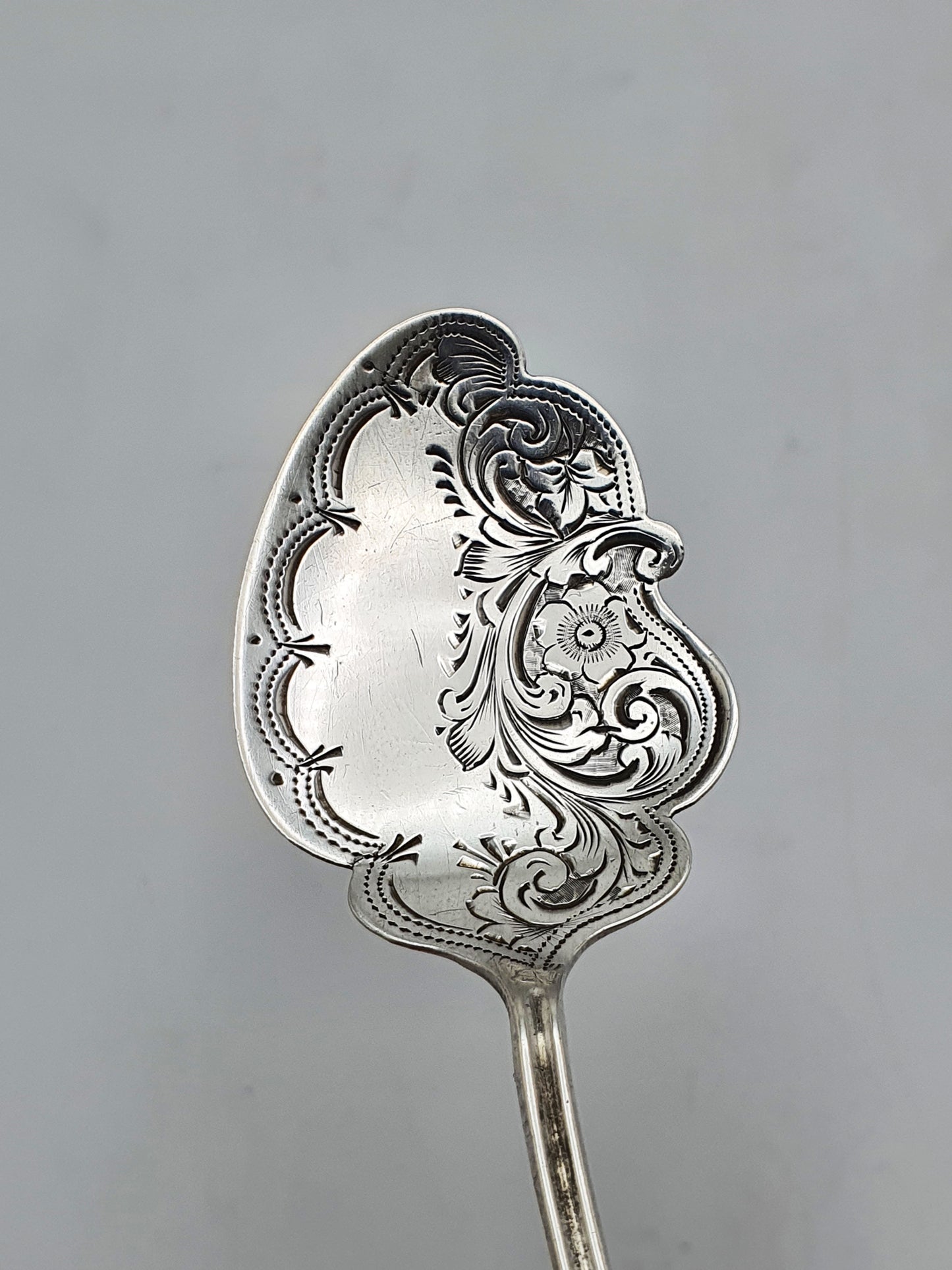 Antique Edwardian Sterling Silver Jam Spoon - 1904