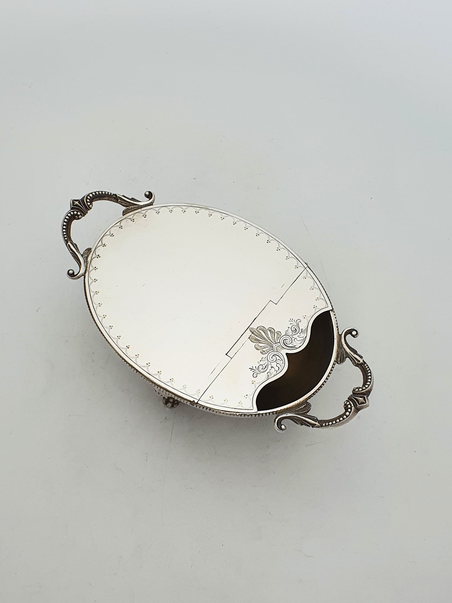 Ornate Antique Victorian Spoon Warmer with Lions Paw Feet – circa 1880