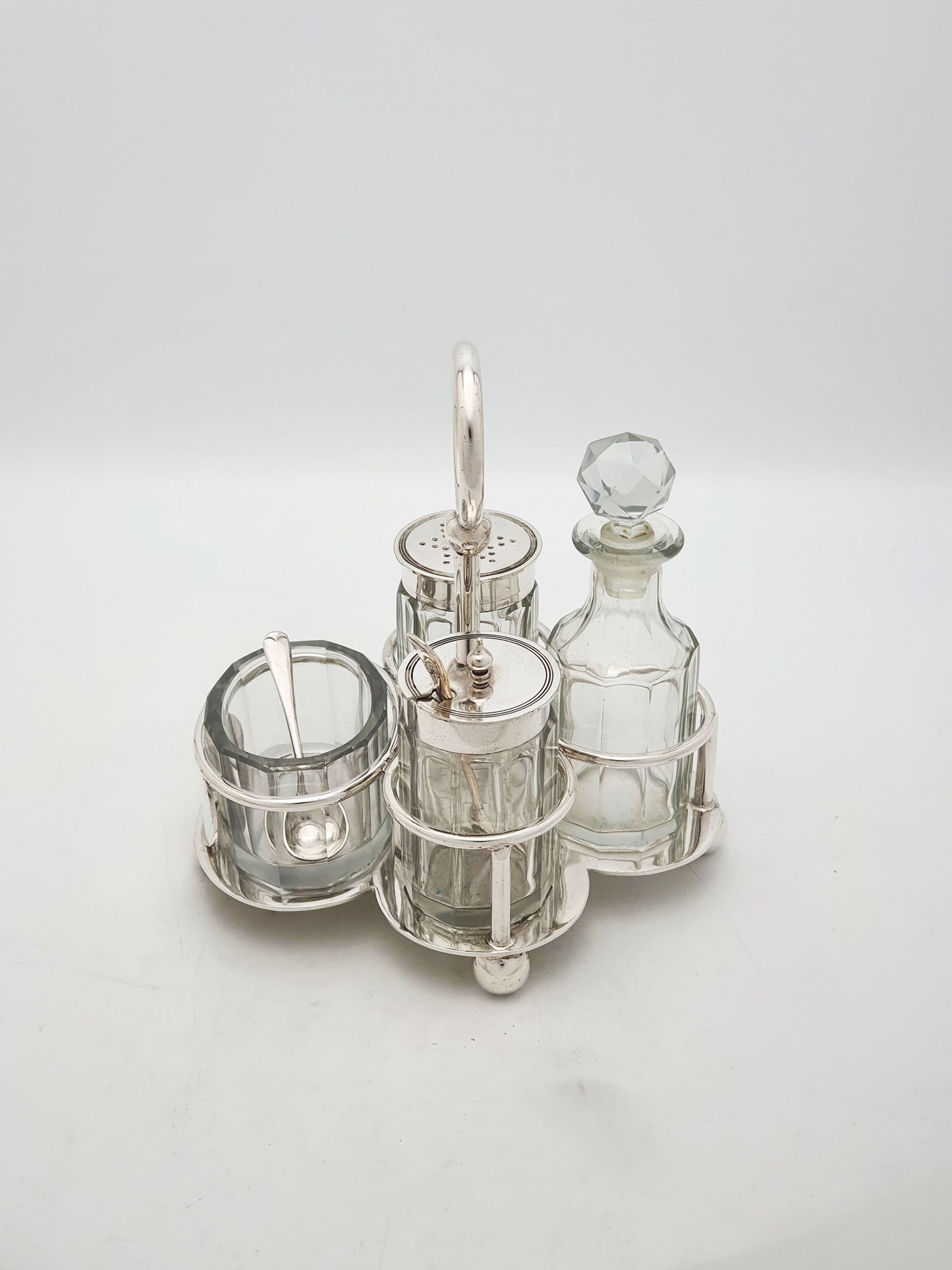 RAF Silver Plated Cruet Set With Glass Bottles By Walker & Hall – circa 1930