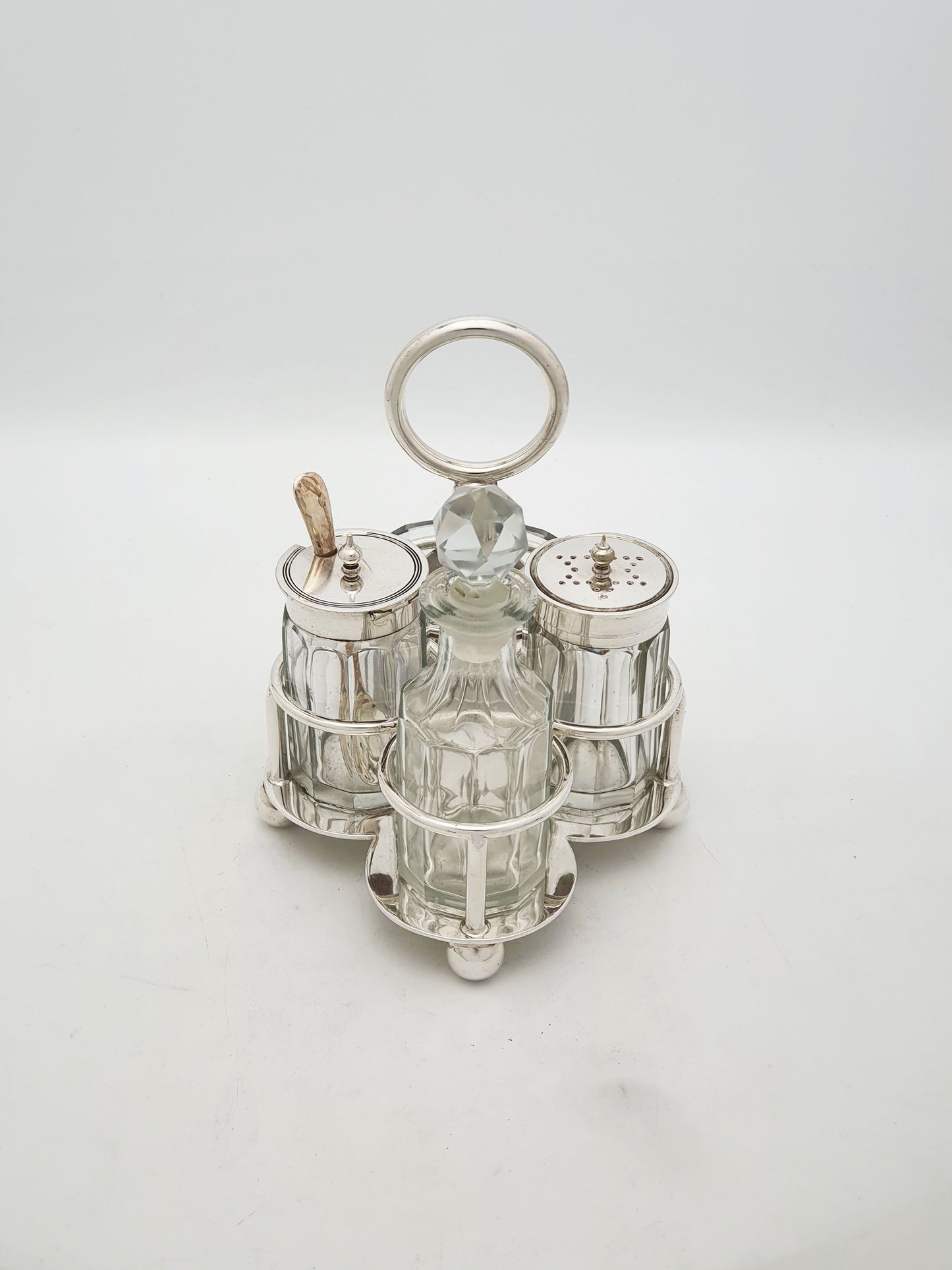 RAF Silver Plated Cruet Set With Glass Bottles By Walker & Hall – circa 1930